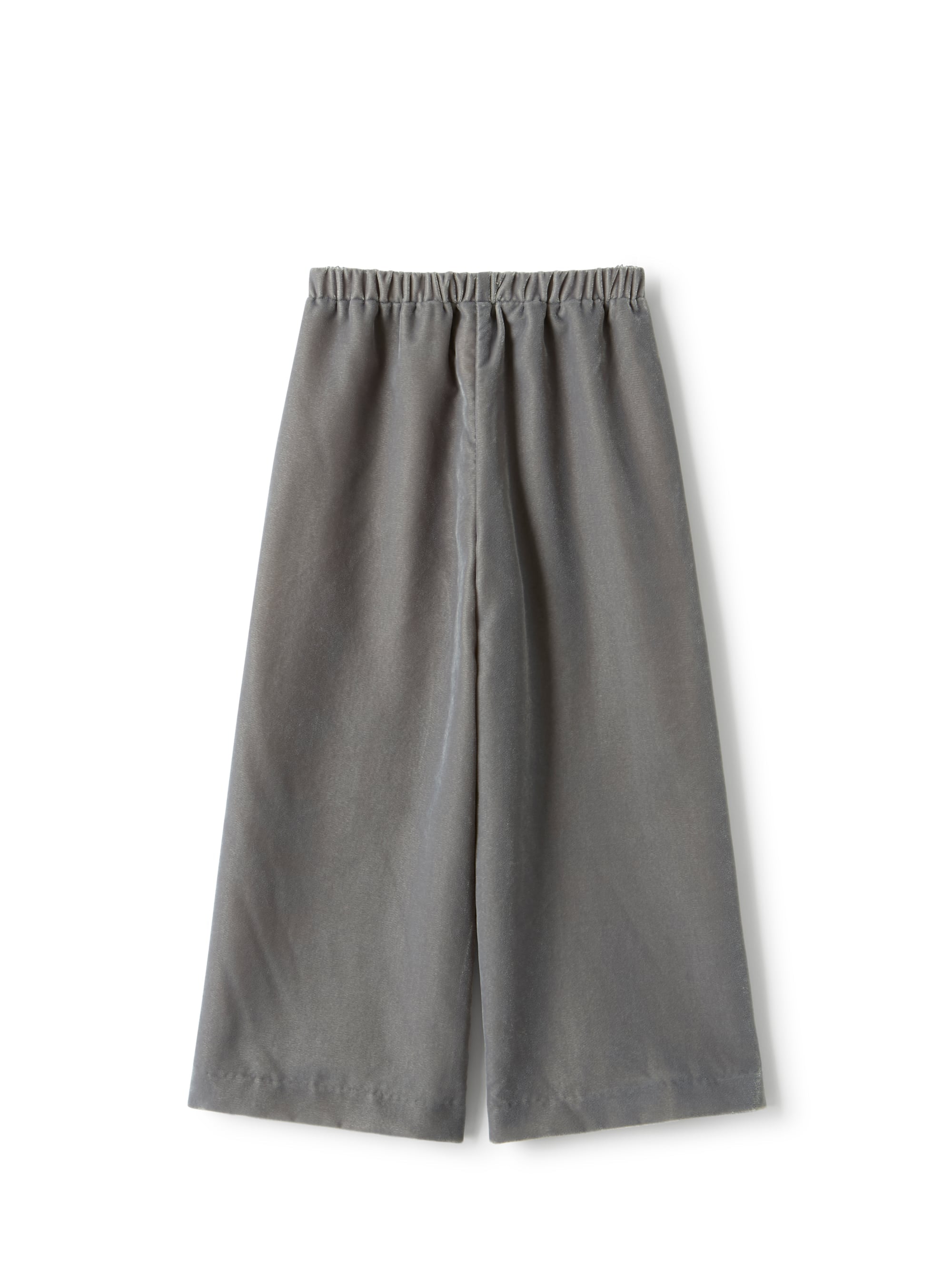 Wide-leg pants in smooth velvet