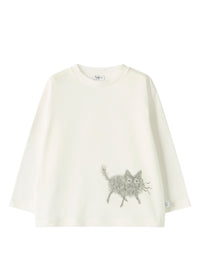 Long-Sleeve T-Shirt With A Kitten Print