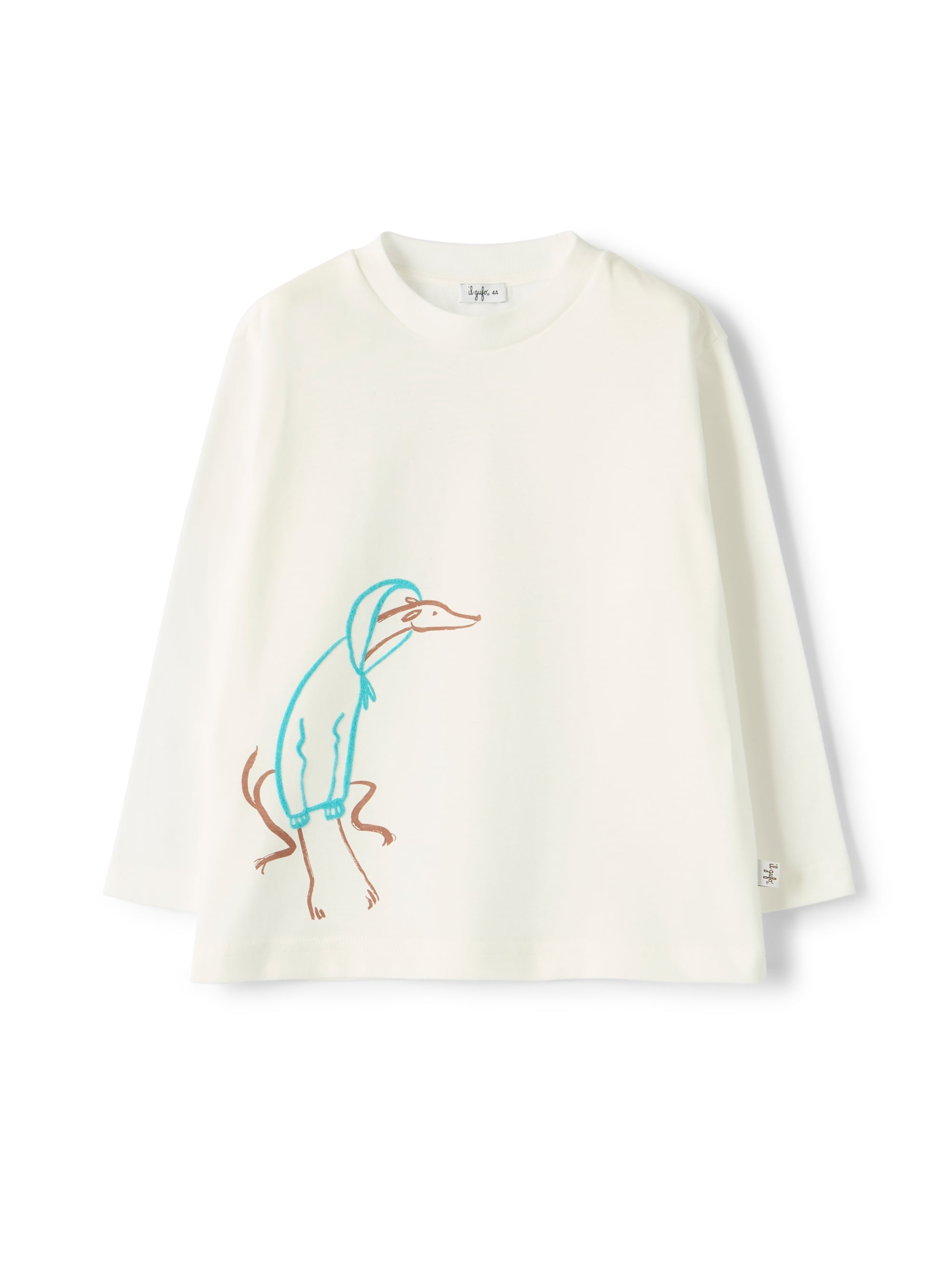 Long-sleeve t-shirt with a puppy design