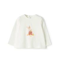 Long-sleeve t-shirt with a bunny print