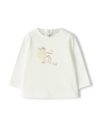 Long-sleeve t-shirt with a bunny print