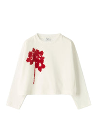 Long-Sleeve T-Shirt With Floral Print