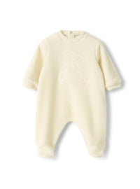 Fleece onesie with a bear design