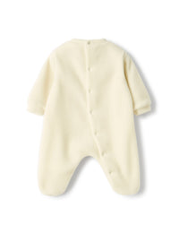 Fleece onesie with a bear design
