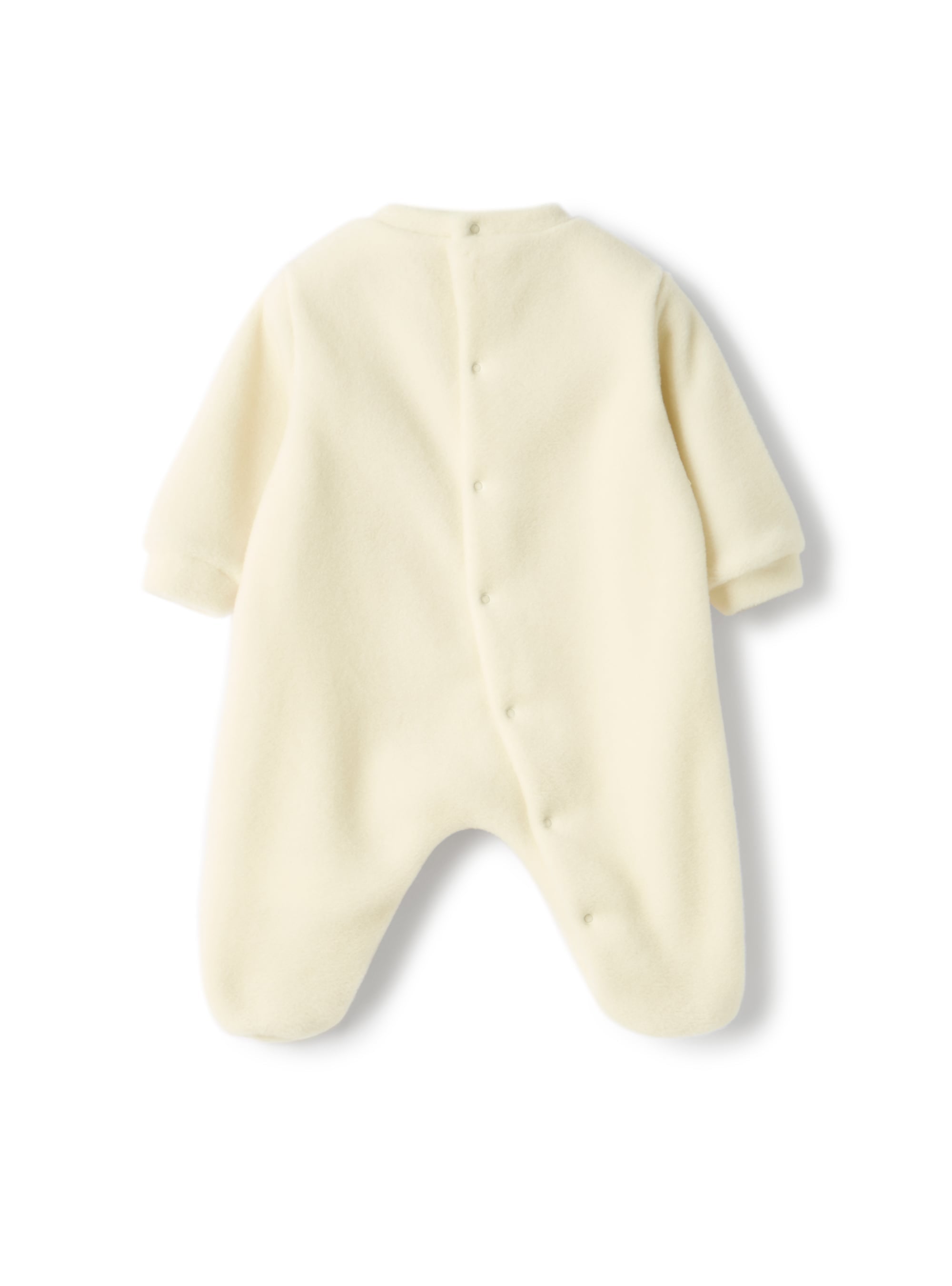 Fleece onesie with a bear design