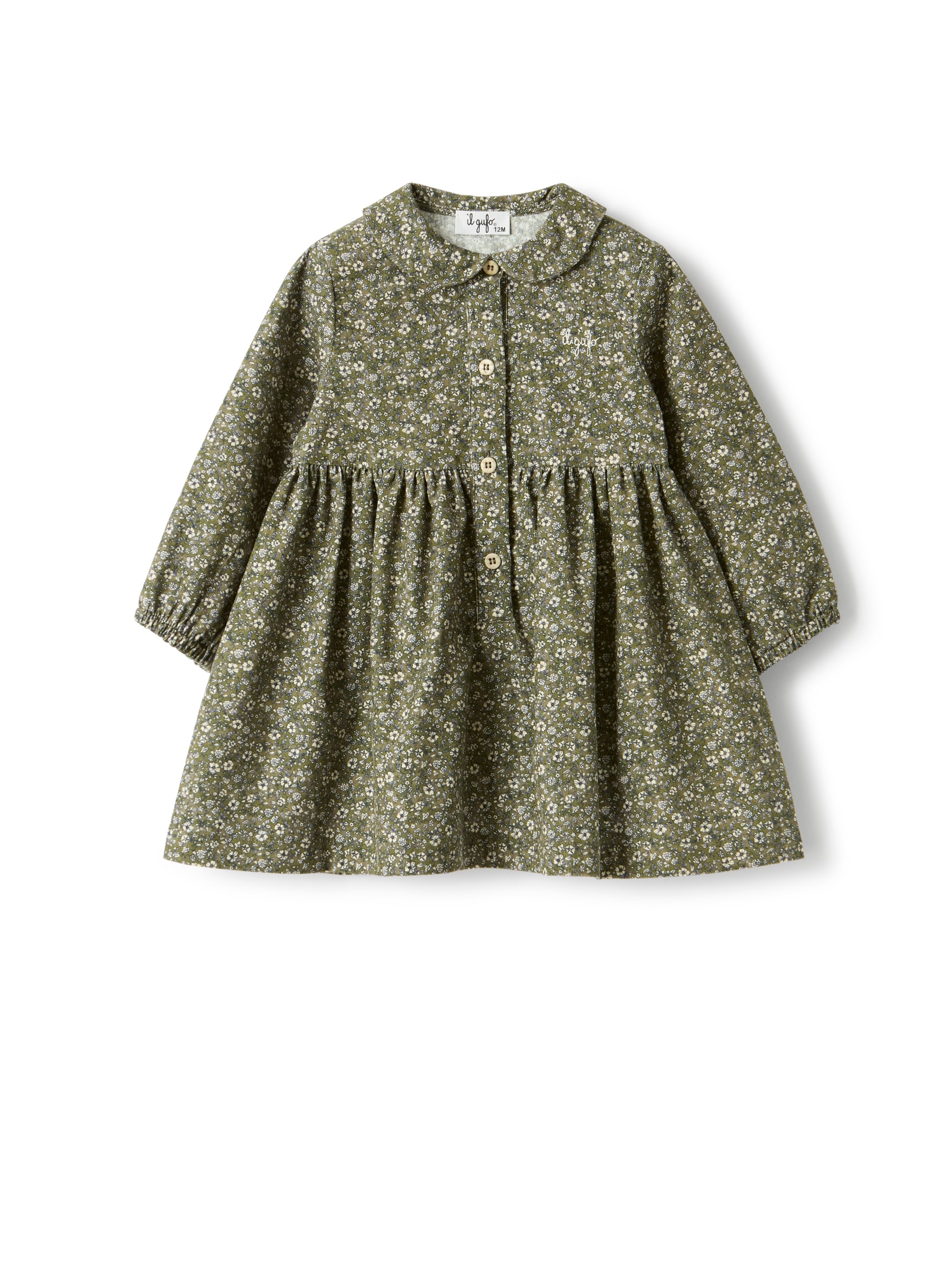 Floral corduroy dress