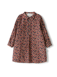 Corduroy dress with floral print