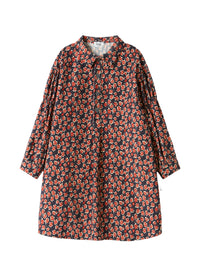 Corduroy Dress With Floral Print