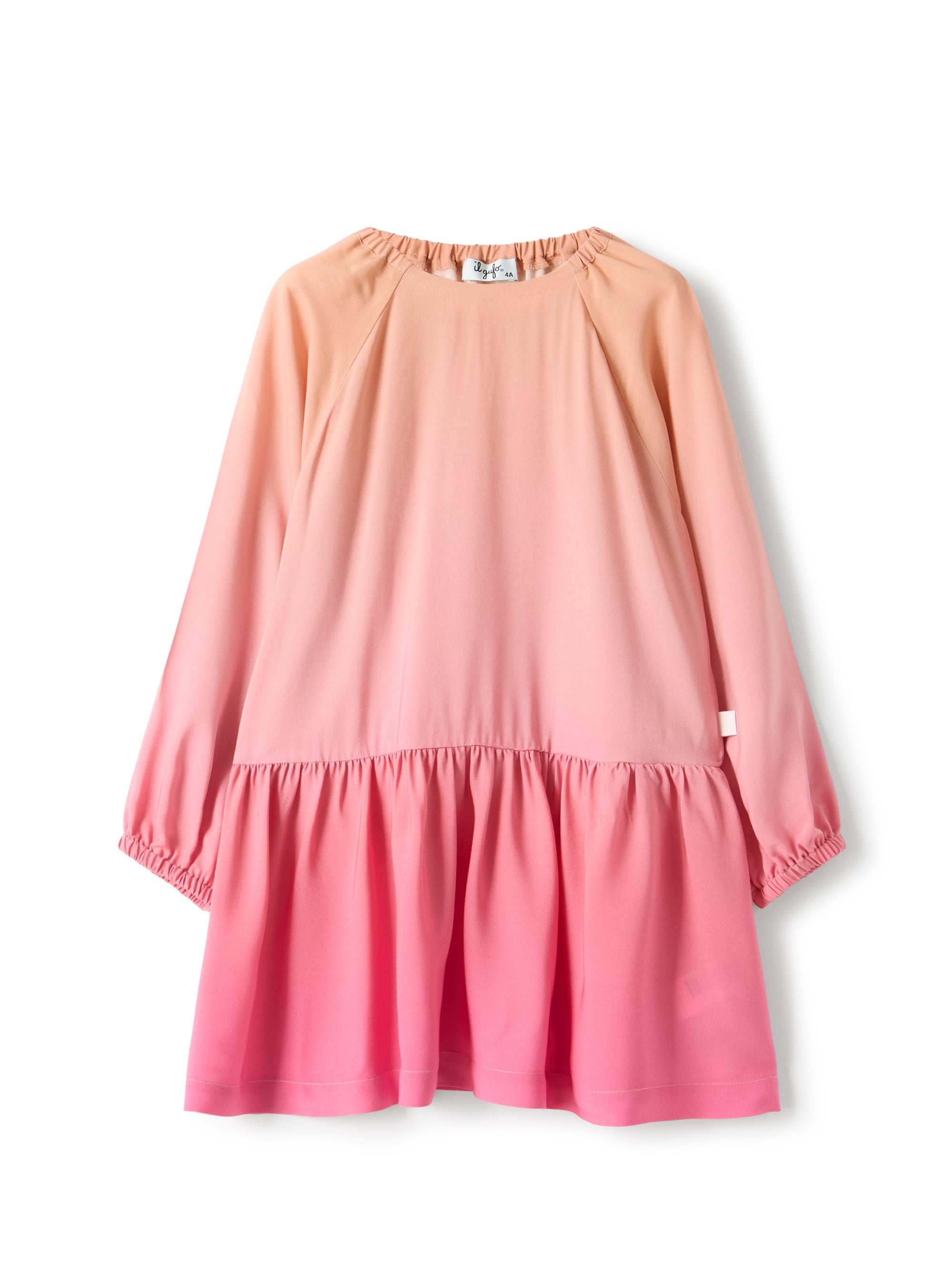 Trapeze dress with a gradient pattern