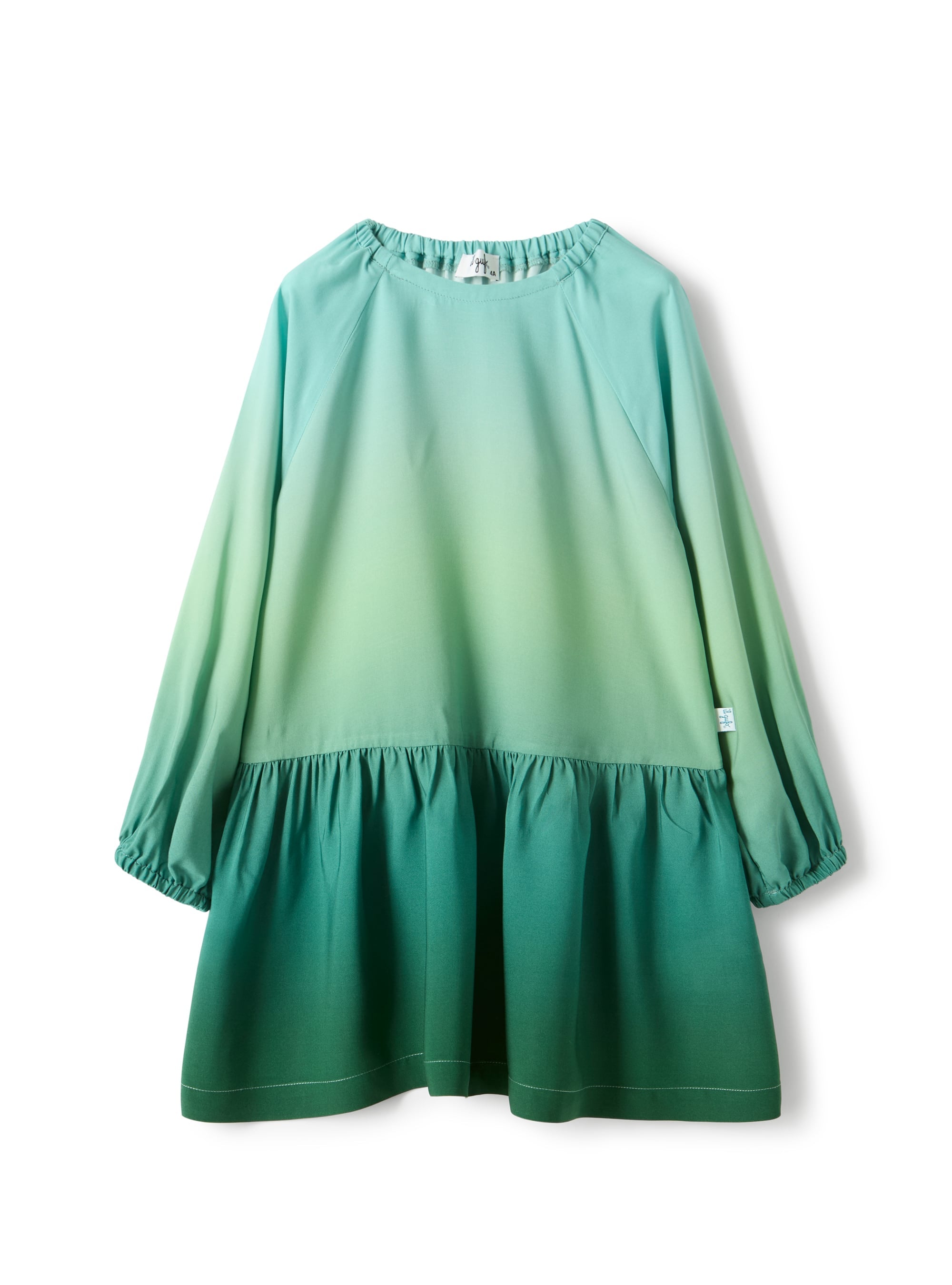Trapeze dress with a gradient pattern