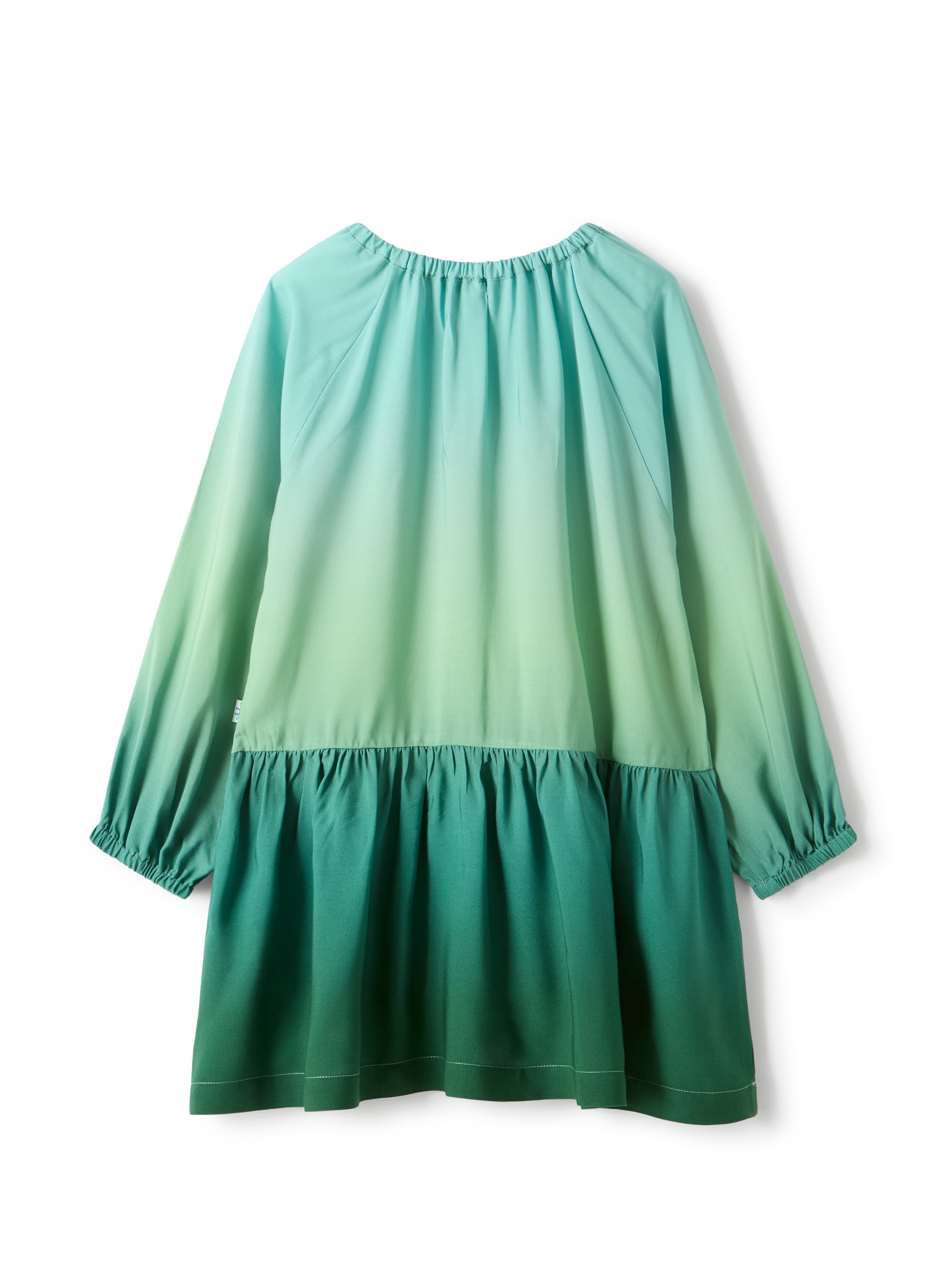 Trapeze dress with a gradient pattern