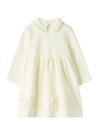 Fleece Dress With Appliqué Flowers