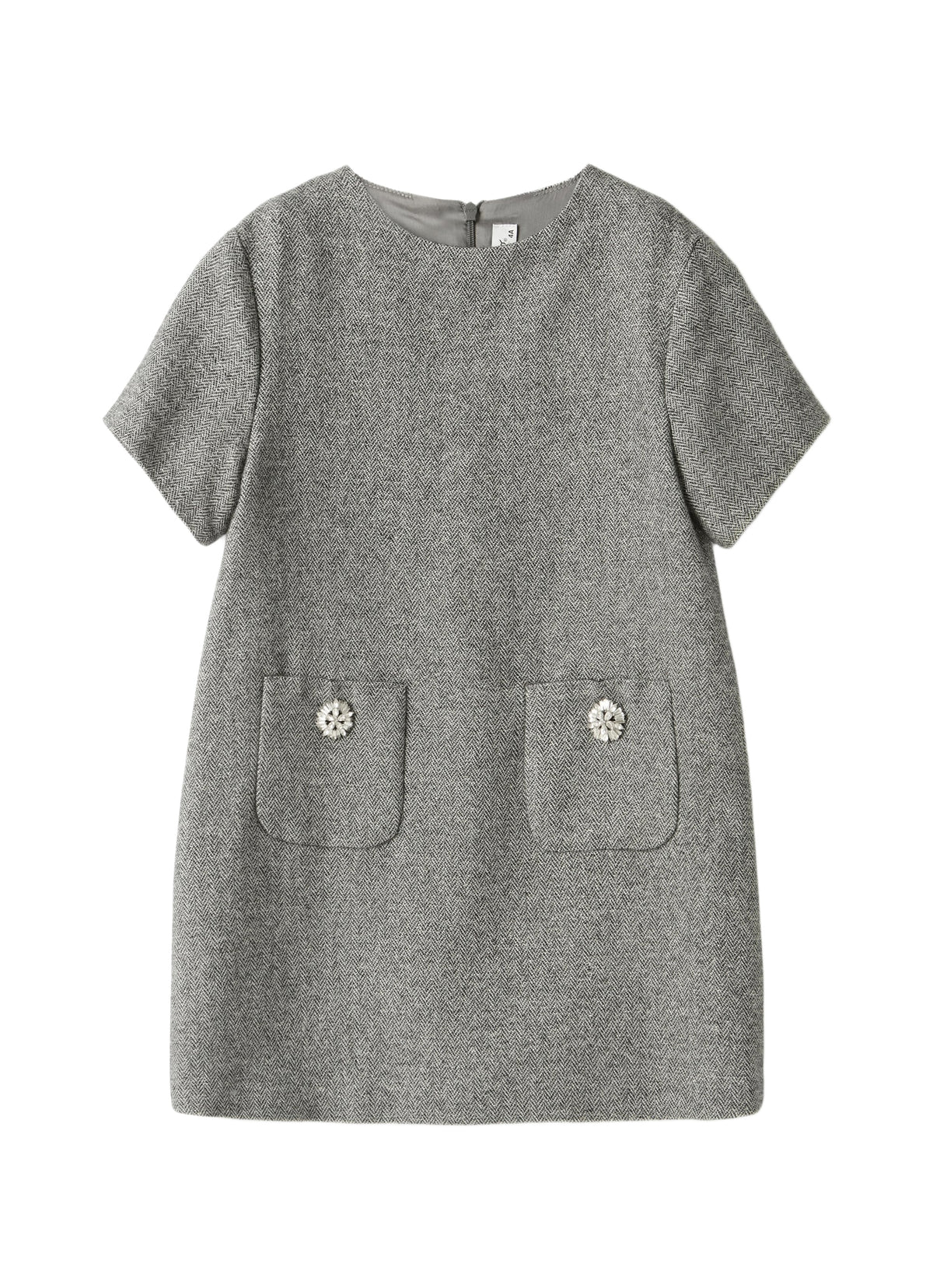 A-Line Dress In Wool Blend And Lurex