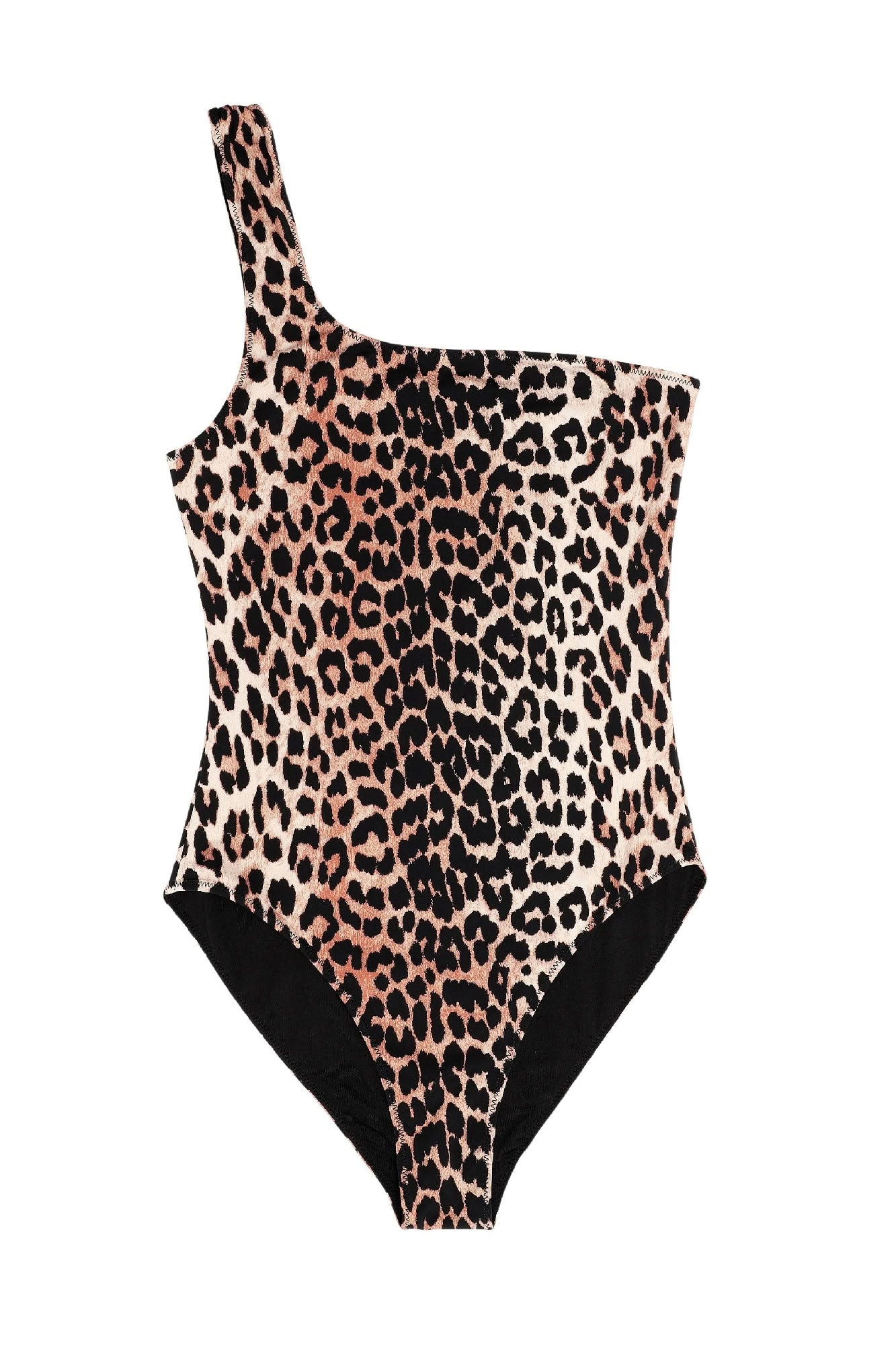 Maillot une pièce asymétrique imprimé - Leopard