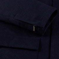 Manteau à capuche en laine - Bleu