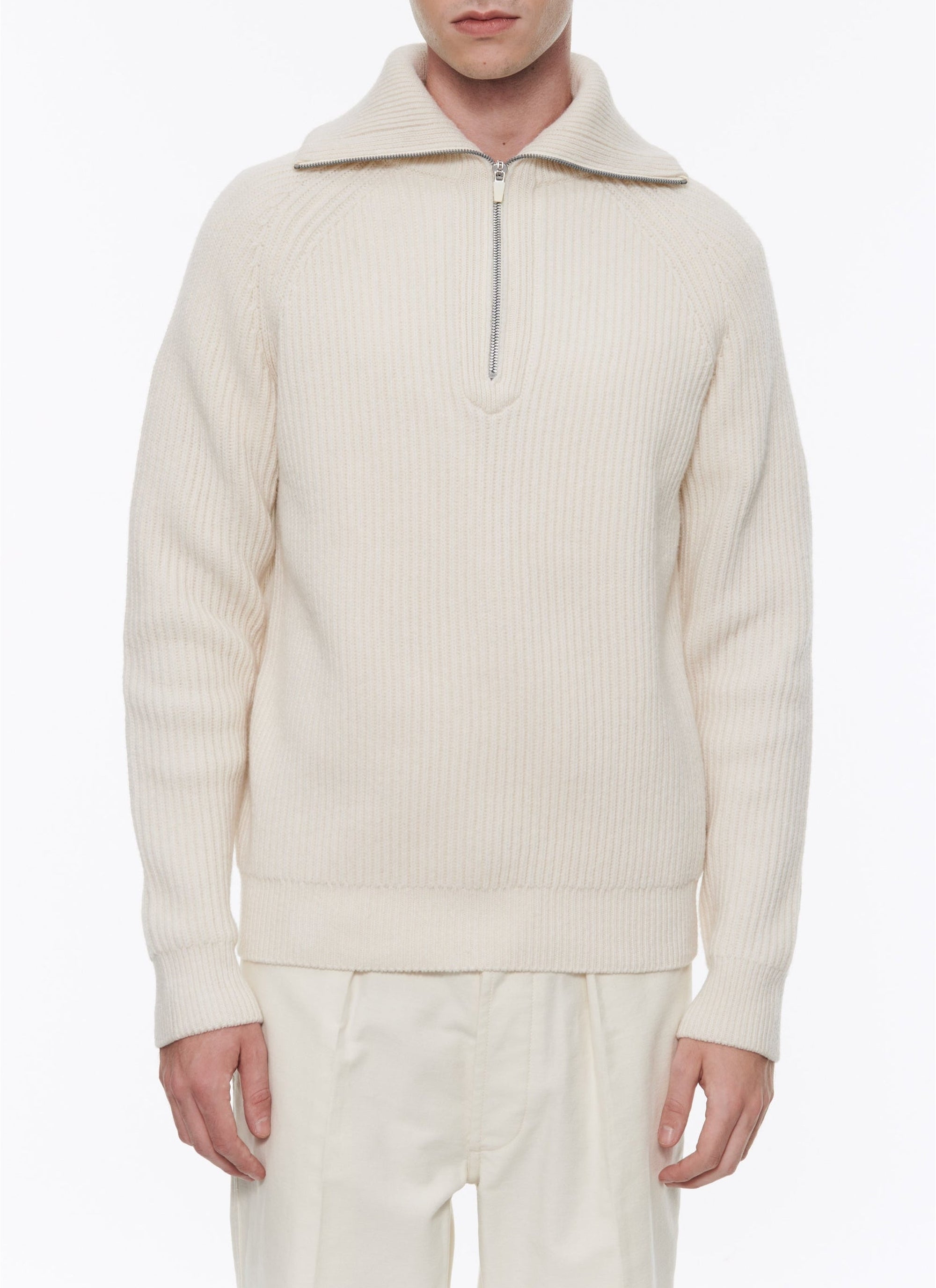 Pull en laine mérinos - Ecru