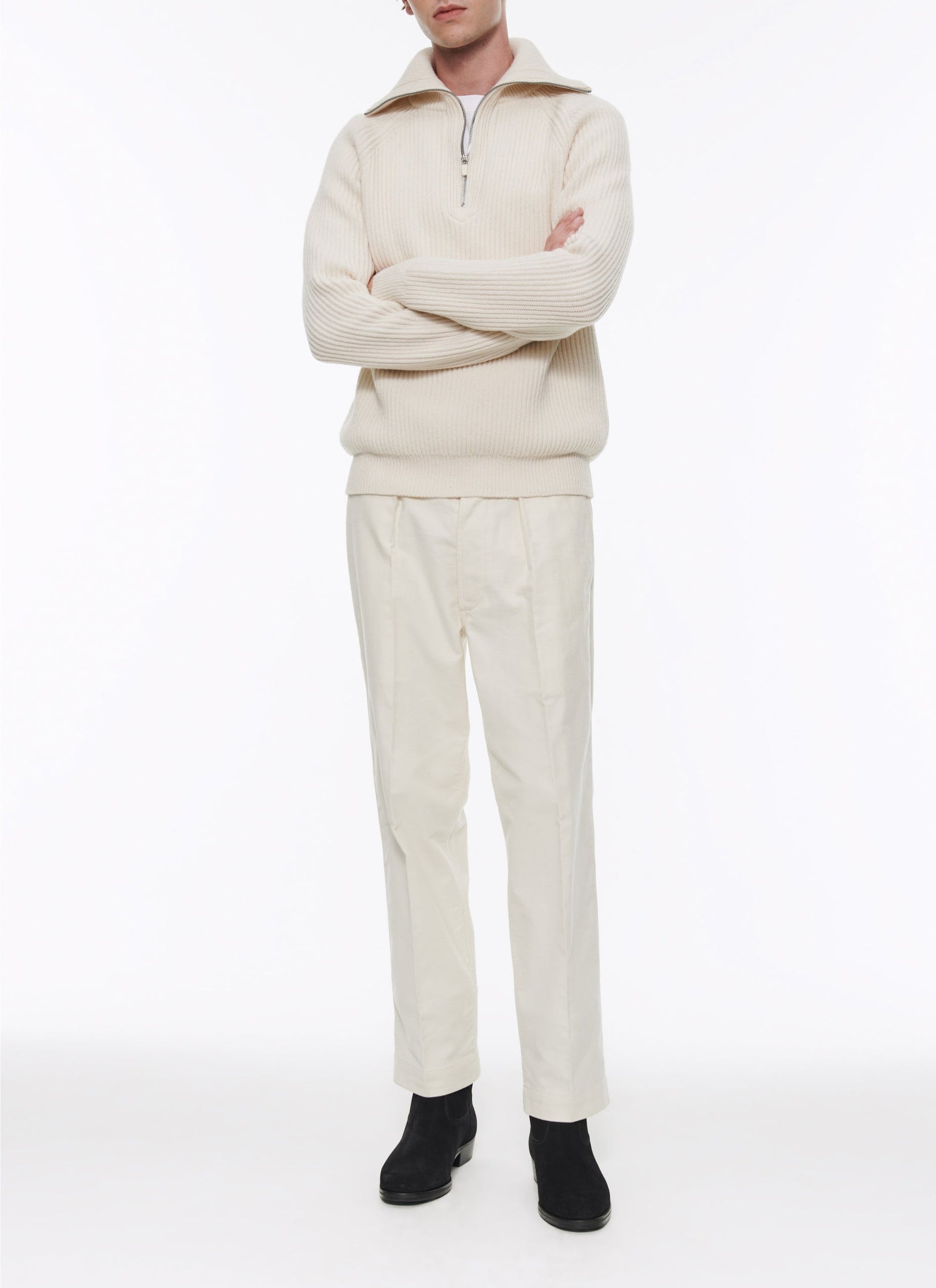 Pull en laine mérinos - Ecru