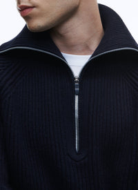 Pull en laine mérinos - Bleu marine