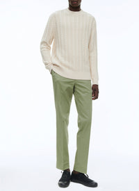 Pull à torsades en laine - Naturel