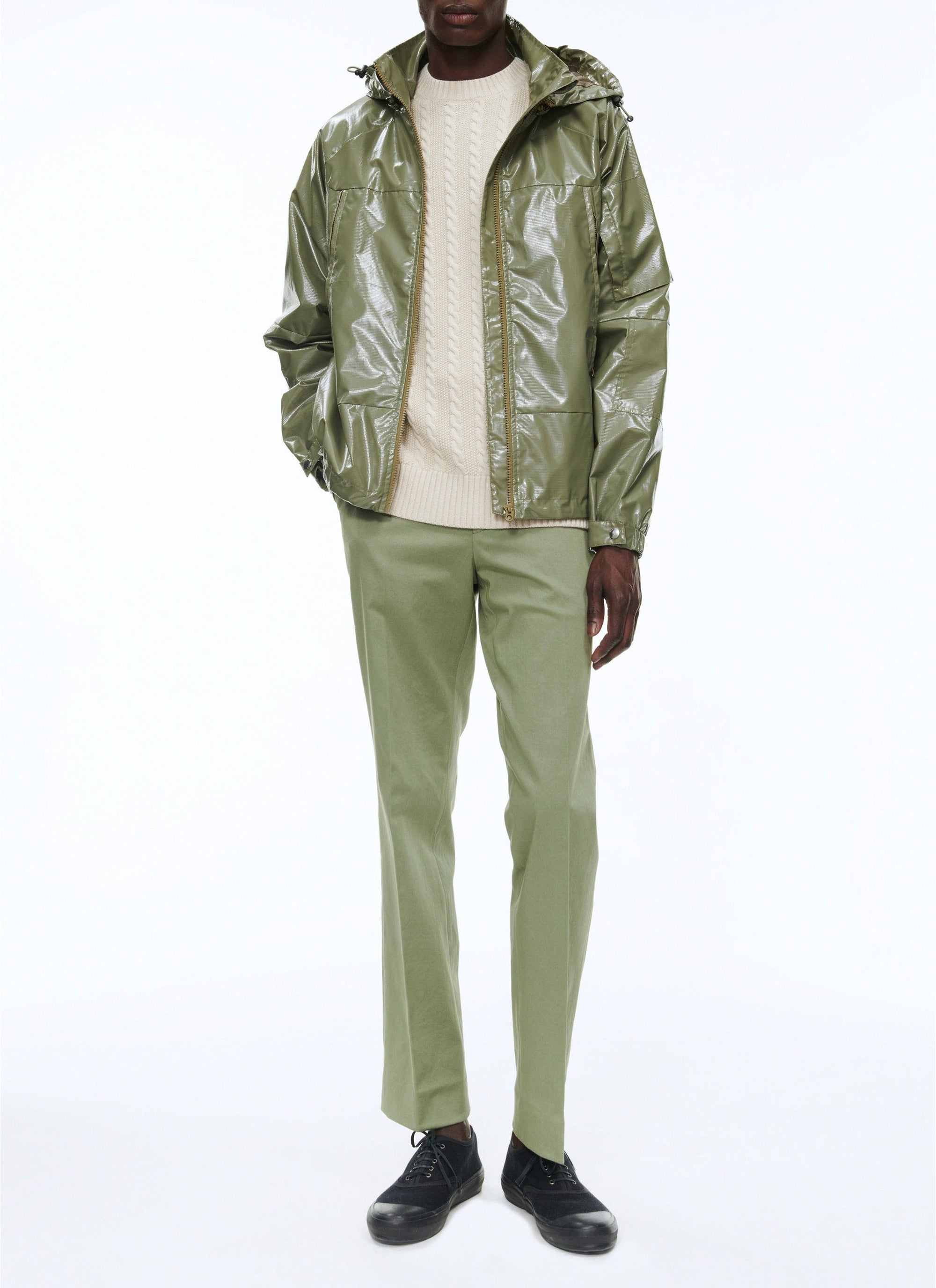 Pull à torsades en laine - Naturel