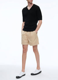 Wool and cotton openwork T-shirt - Black