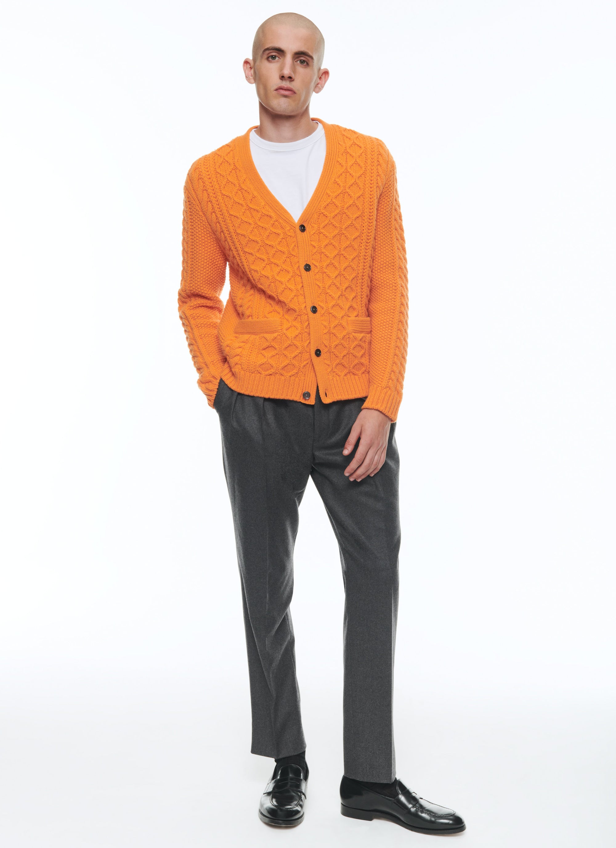Orange Cardigan - Orange