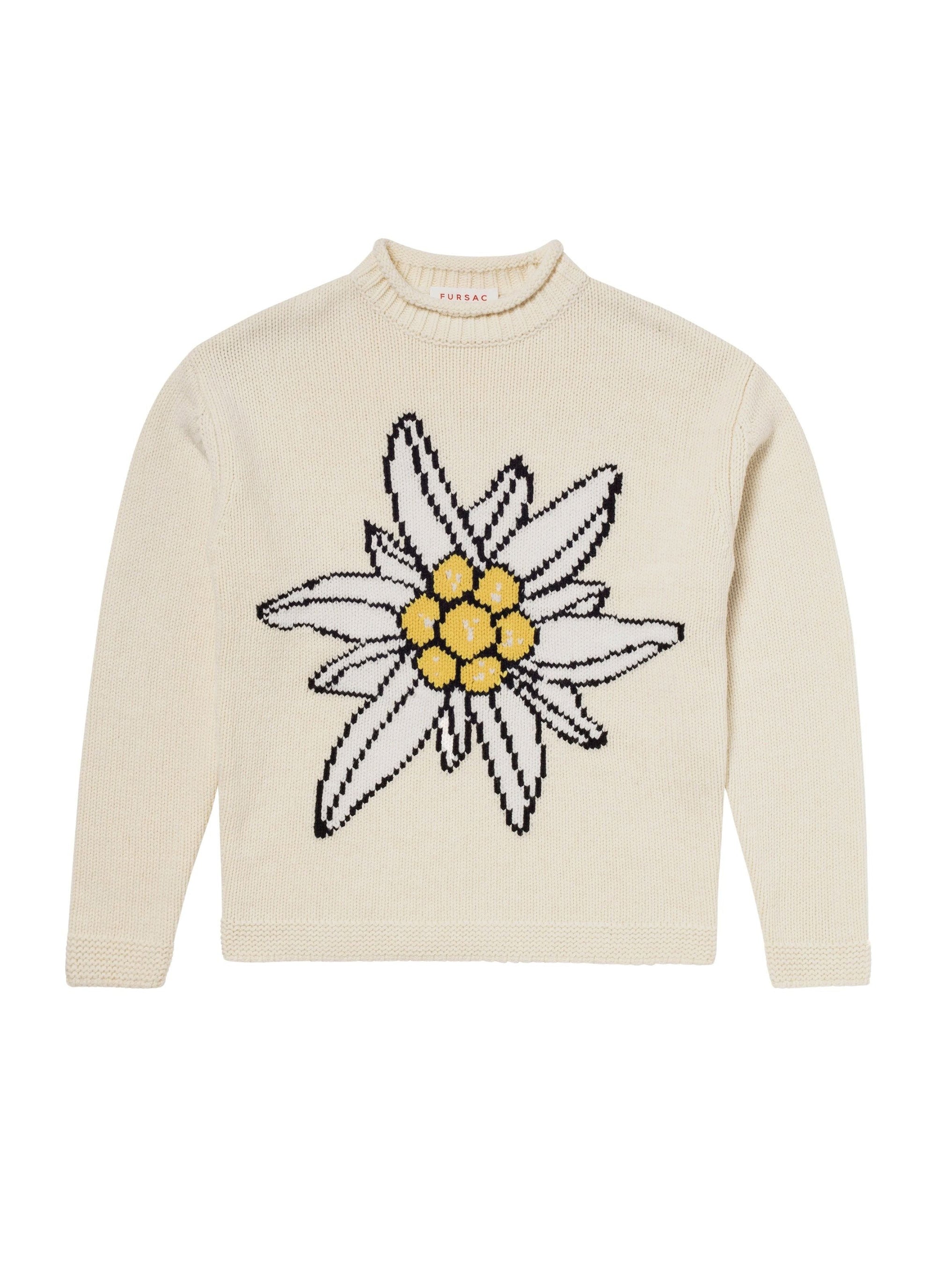 Pull à col montant en laine - Ivoire