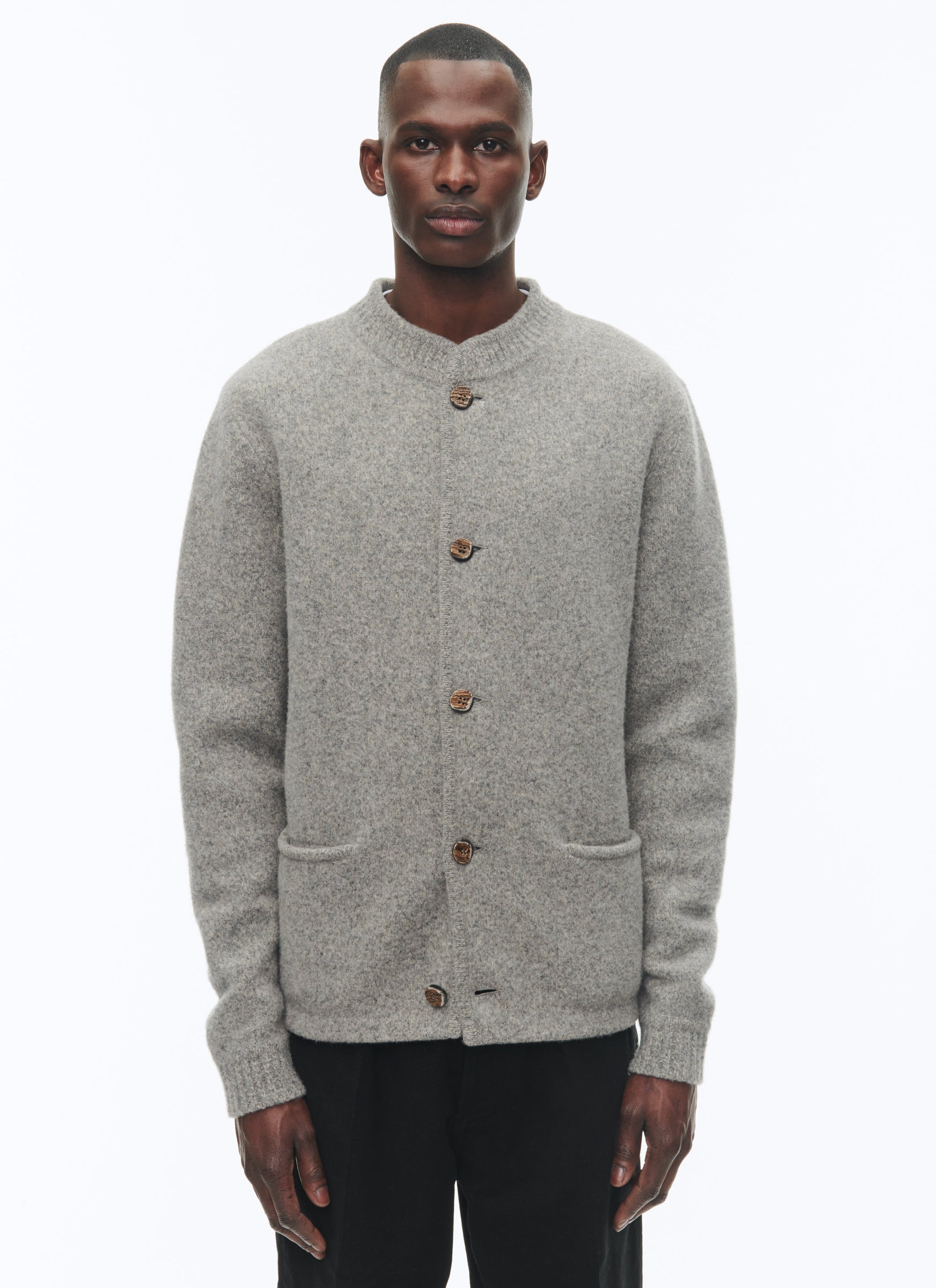 Gris Chine Moyen Cardigan - Gris Chine Moyen