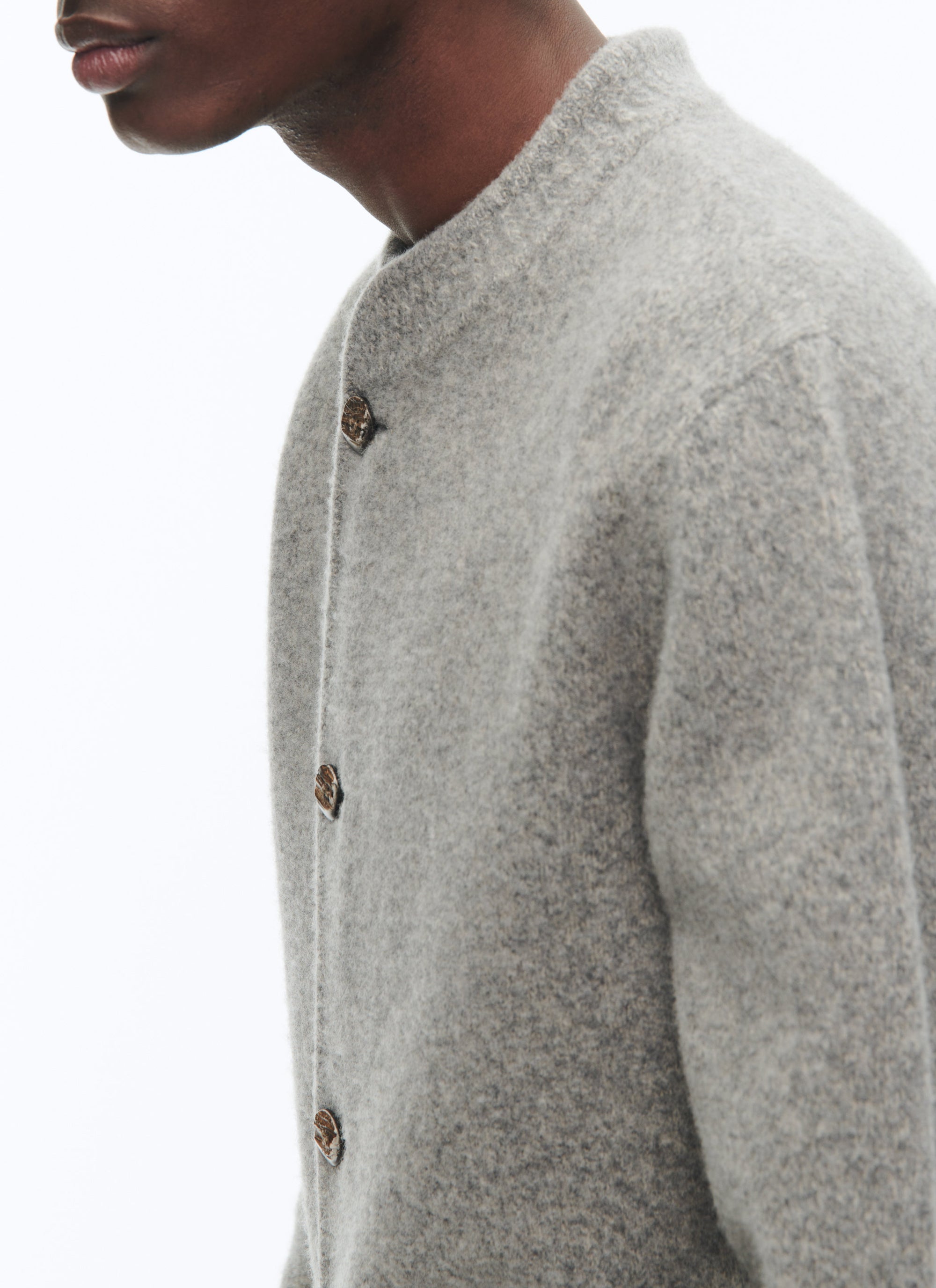 Gris Chine Moyen Cardigan - Gris Chine Moyen