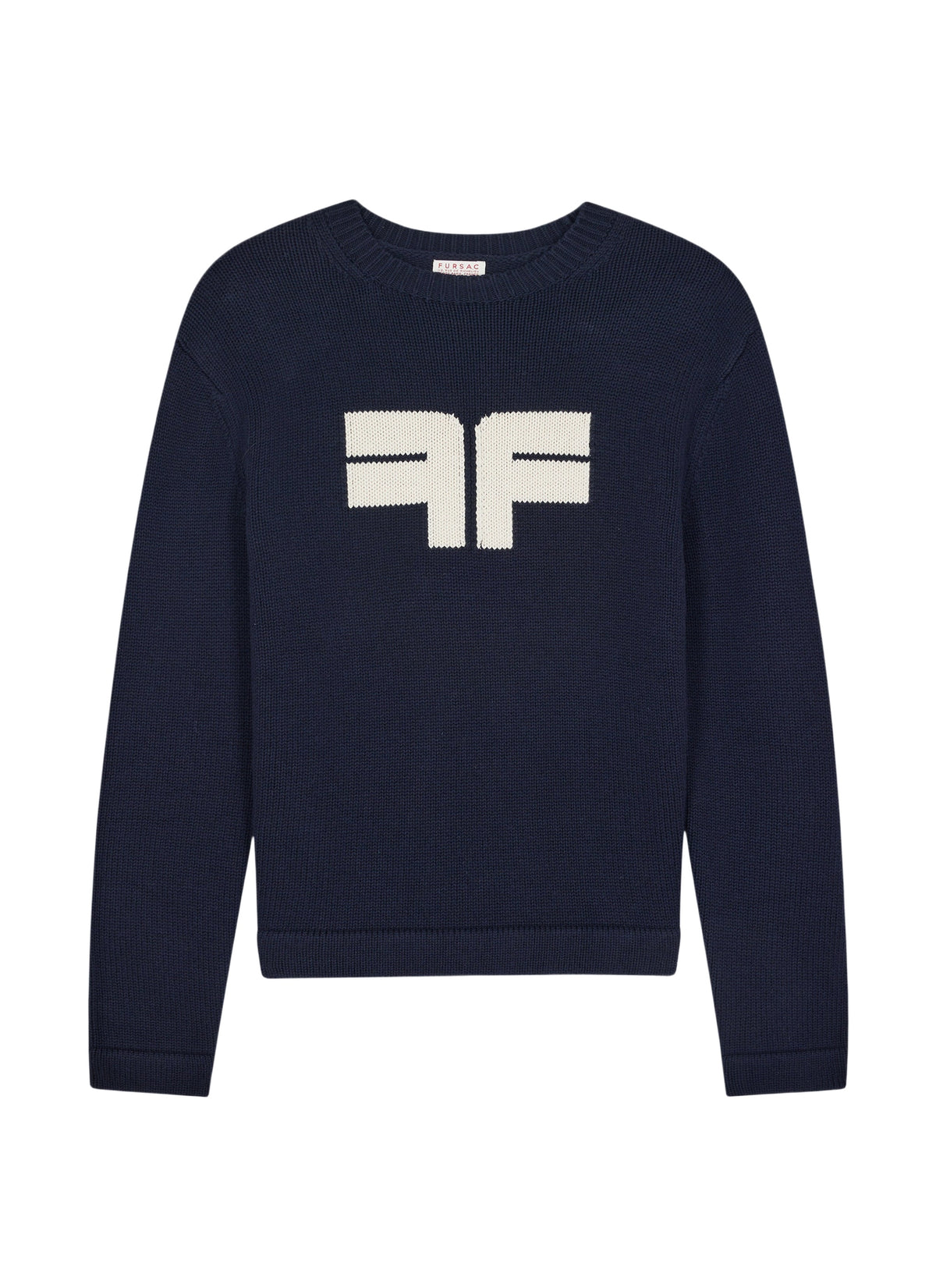 Pull en laine à logo - Marine