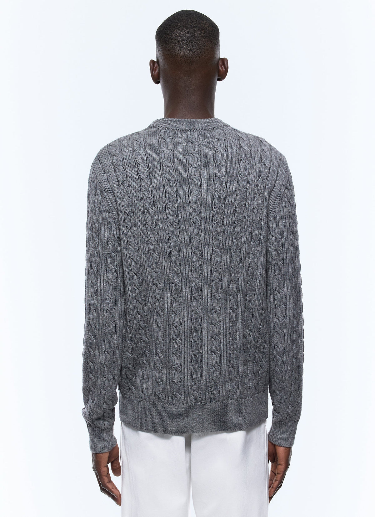 Gris Chiné Moyen Pull - Gris Chiné Moyen