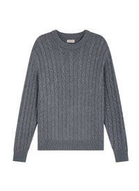 Gris Chiné Moyen Pull - Gris Chiné Moyen