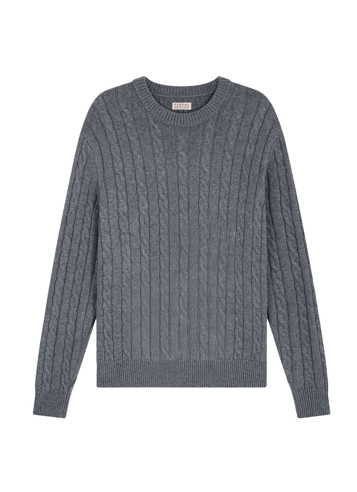 Gris Chiné Moyen Pull - Gris Chiné Moyen