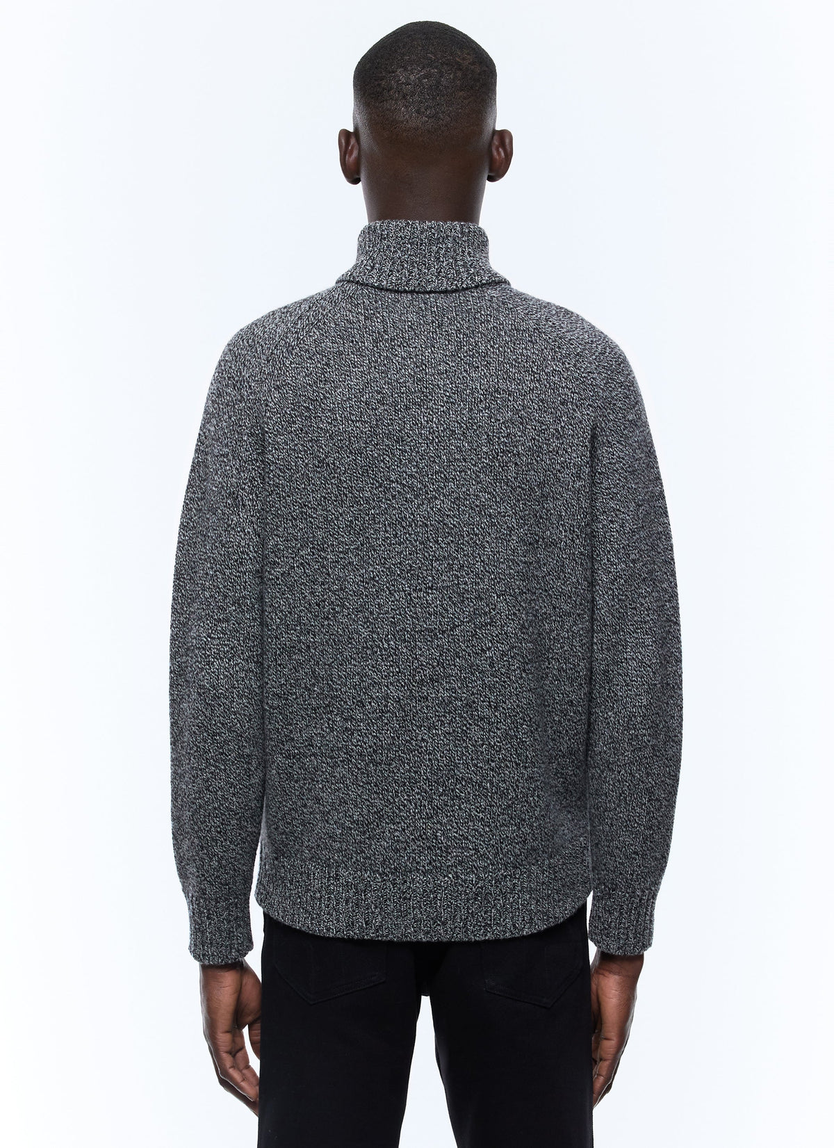 Gris Chiné Foncé Pull - Gris Chiné Foncé
