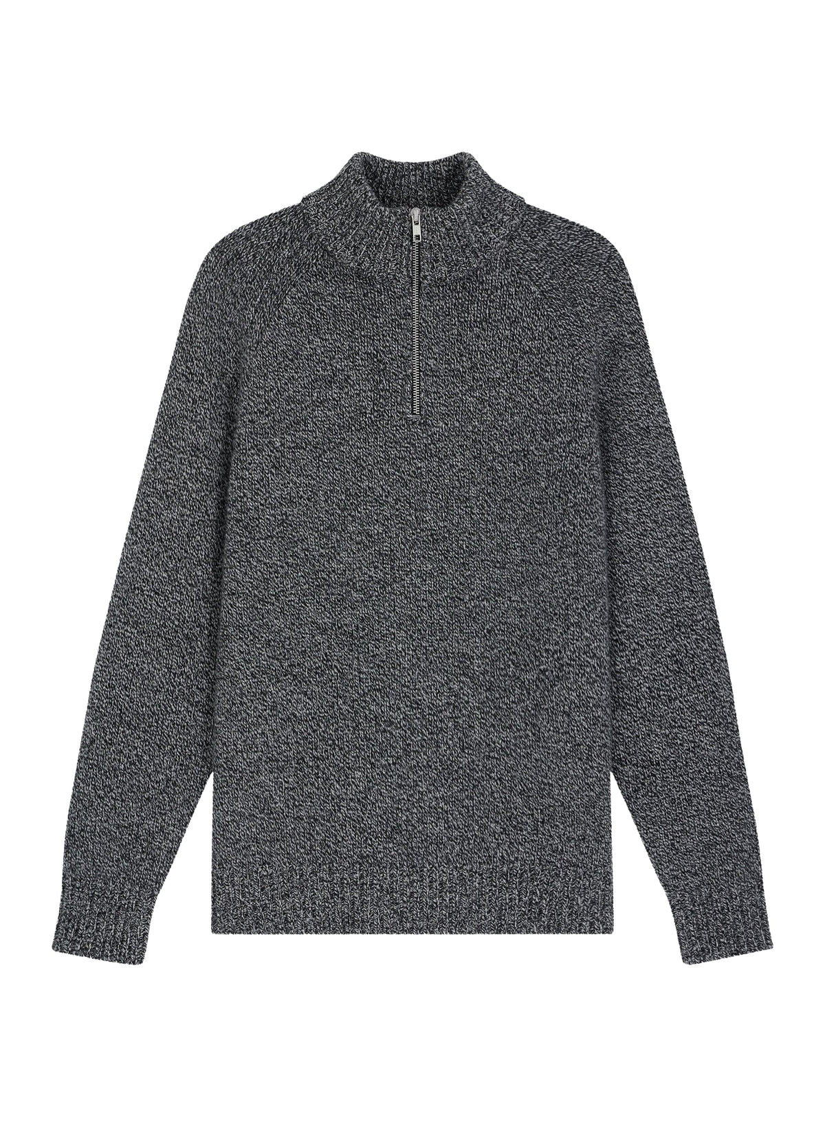 Gris Chiné Foncé Pull - Gris Chiné Foncé