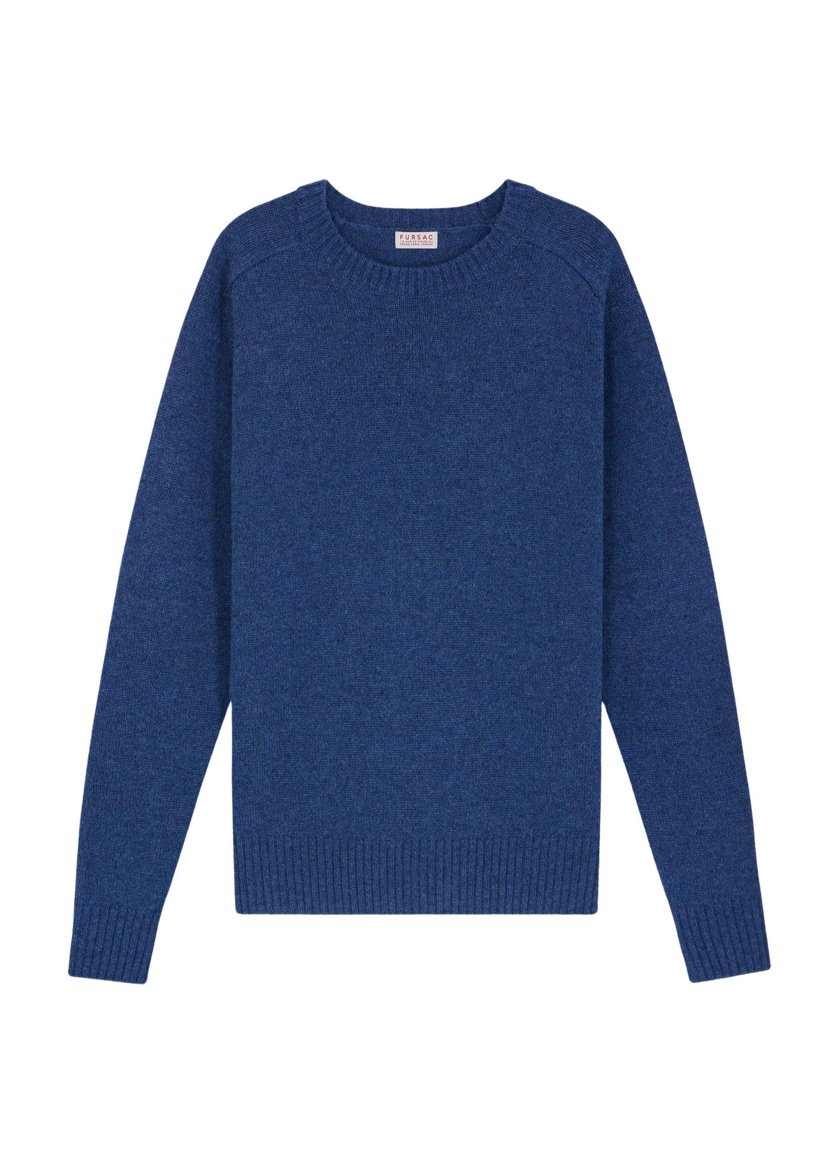 Pull à col rond en laine - Bleu de Nîmes