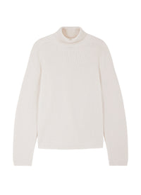 Pull à col roulé en laine - Écru