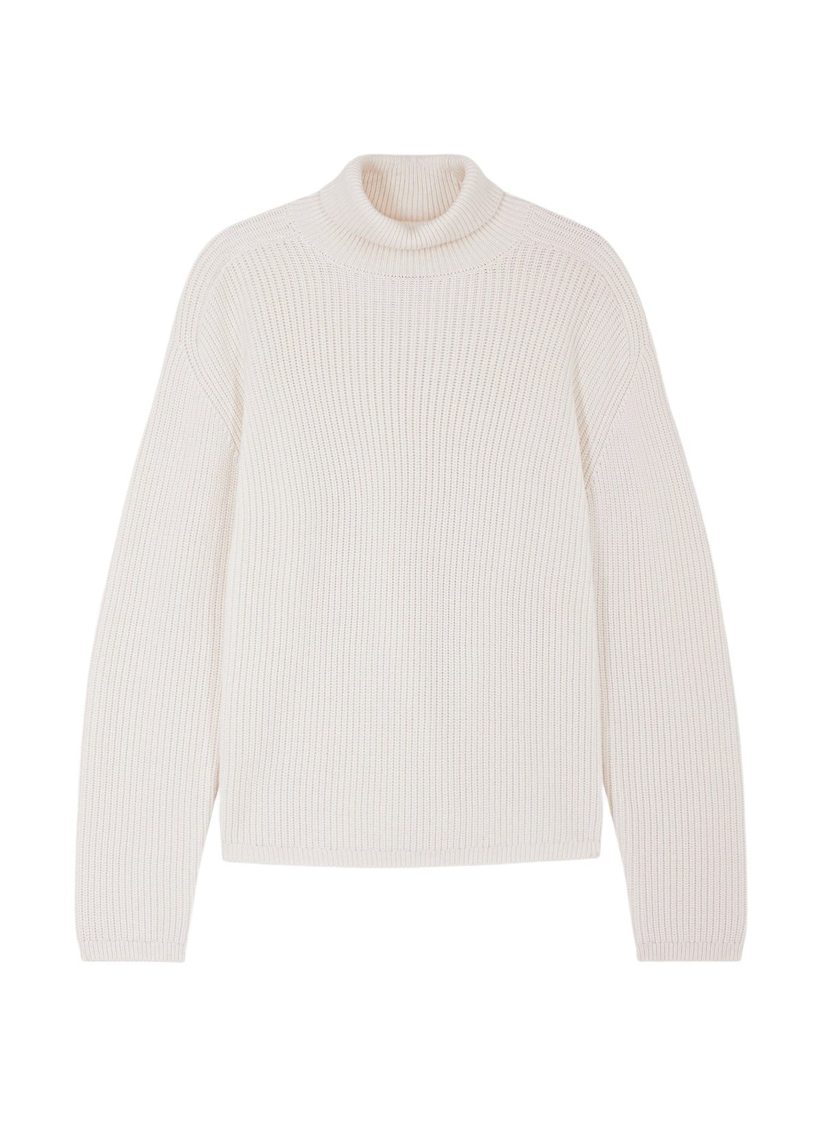 Pull à col roulé en laine - Écru