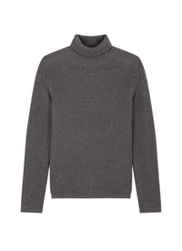 Pull à col roulé en laine - Taupe
