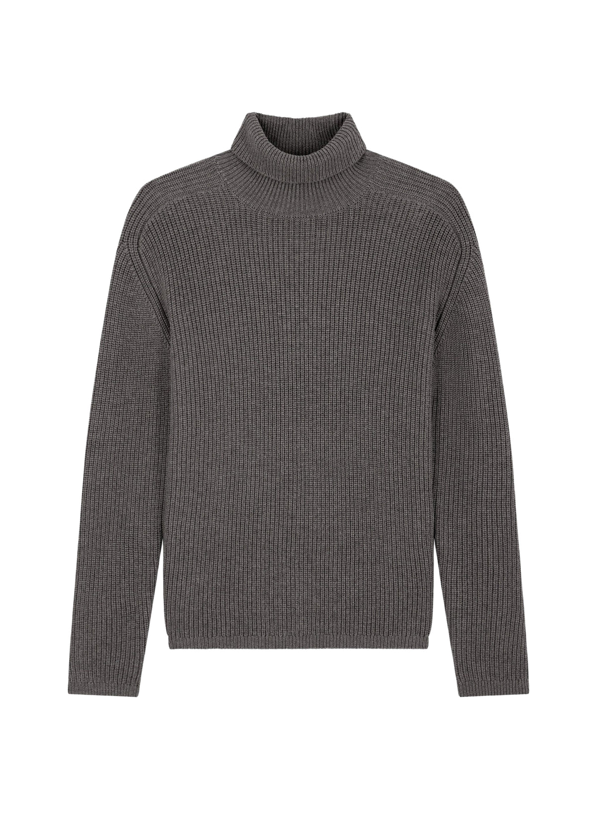 Pull à col roulé en laine - Taupe