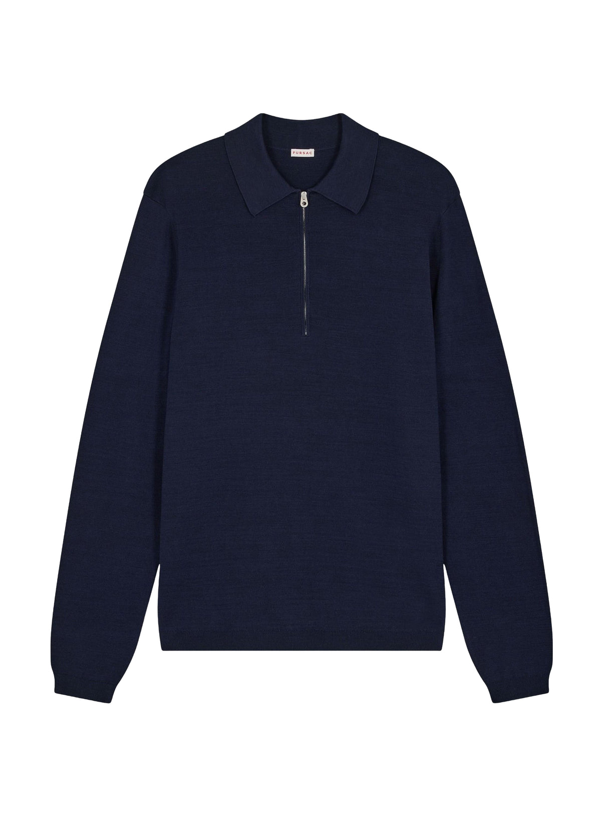 Polo en maille de coton mercerisé - Marine