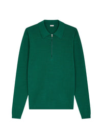 Polo en maille de coton mercerisé - Emeraude