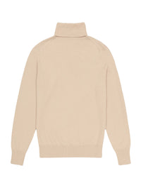 Pull à col roulé en laine - Beige