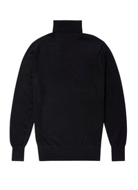 Pull col roulé en laine - Noir