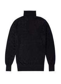 Pull col roulé en laine et cachemire - Noir