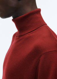 Wool turtleneck jumper - Bordeaux