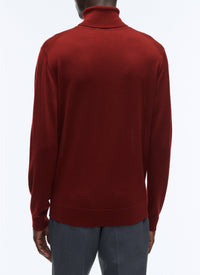 Wool turtleneck jumper - Bordeaux