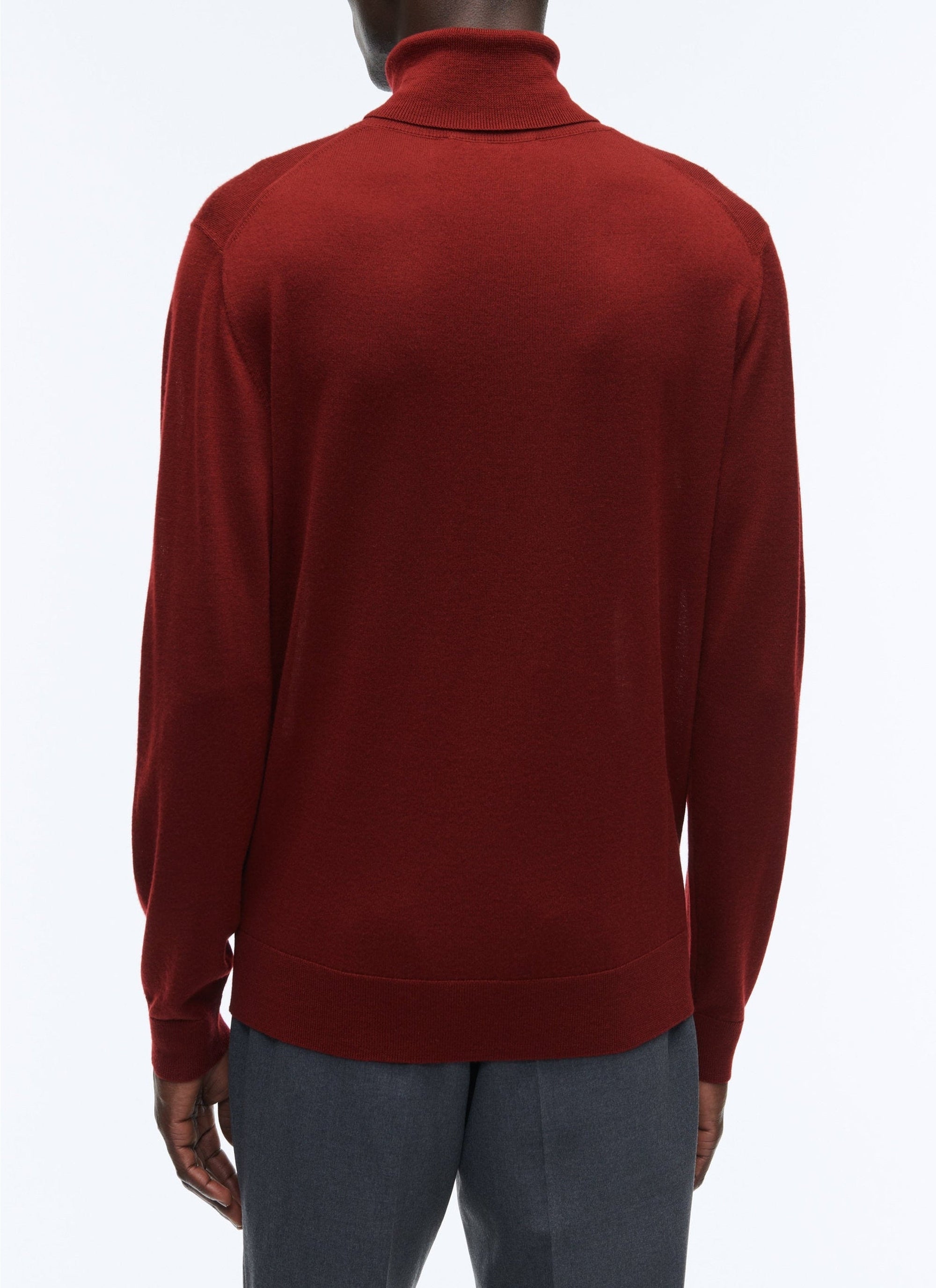 Wool turtleneck jumper - Bordeaux