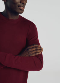 Wool round-neck jumper - Bordeaux