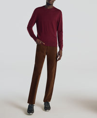 Wool round-neck jumper - Bordeaux